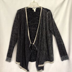 Chico's Blue & Silver Cardigan, Sparkly, Drapes, Formal/Dressy, Size M